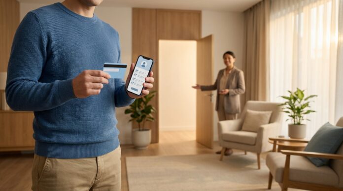 20260126_173638_Featured_hero_image_for_a_healthcare_blog_post_tit IEHP covered rehab benefits guide—person holding insurance card and phone checklist while speaking with a clinician about in-network addiction treatment coverage