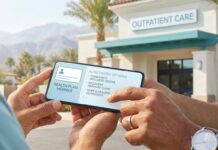 Detox Centers That Take IEHP and How to Get In Network Detox centers that take IEHP — hopeful in-network IEHP Medi-Cal detox search on smartphone near a clinic entrance in Southern California