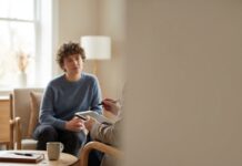 Co-Occuring Disorders Guide for Dual Diagnosis Co-occurring disorders (dual diagnosis) counseling session showing supportive, integrated mental health and addiction treatment in a calm therapy office