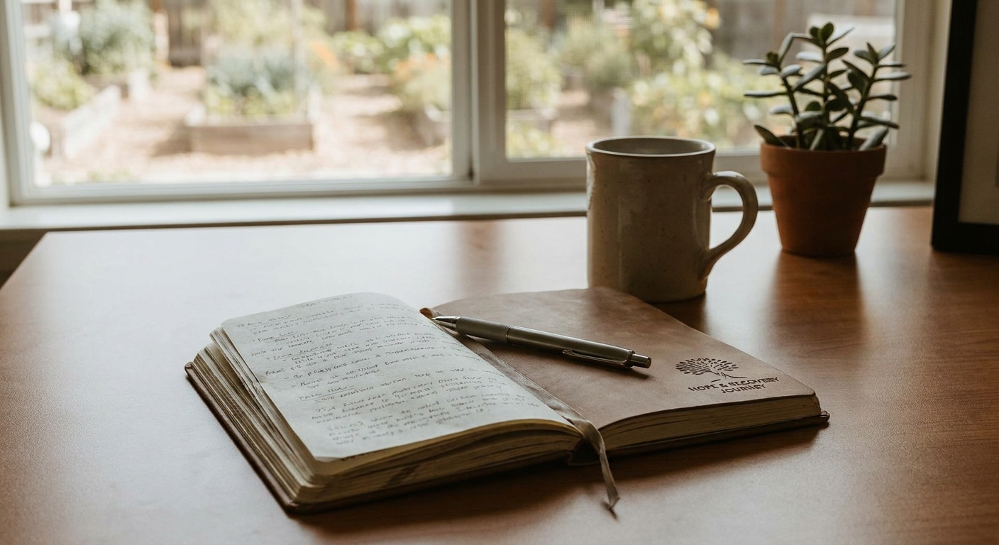 counselor notebook on office table