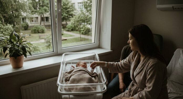 newborn baby hospital bassinet