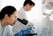 No Medication Is Approved for Methamphetamine Use Disorder. Here Is What the Evidence Supports. A researcher in a lab coat works at a bench in a research laboratory.