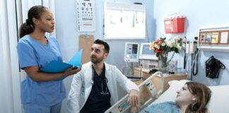 Ketamine Effects: The Dissociation and the Bladder Damage A clinical room with equipment and a bed, lit by daylight.